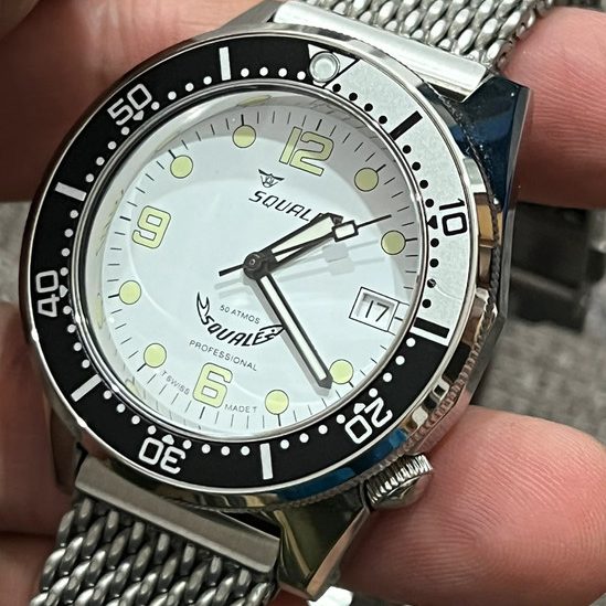 Squale 1521 white arabic