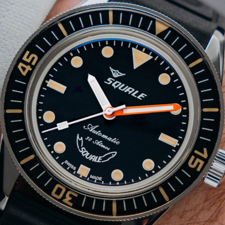 Squale Sub37 with orange minutes hand Squale Sub37 with orange mins hand