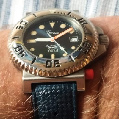 Squale asymmetrical dial design