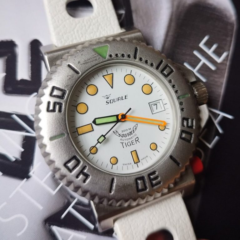 Squale Tiger blasted white dial