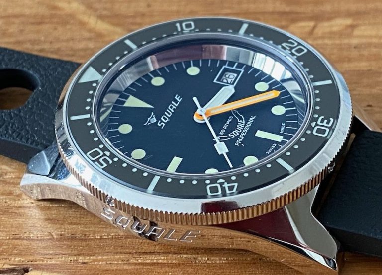 Squale 1521 classic buckshot with sapphire bezel